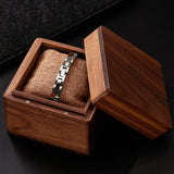 Slim Wood & Steel Bracelet for ladies