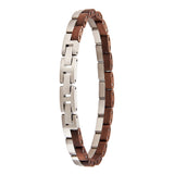 Slim Wood & Steel Bracelet for ladies