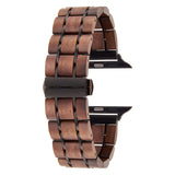 Sport Stainless Steel Walnut Wood iWatch Band