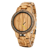 Artisan-Crafted Retro Walnut and Olive Wood Men's Wooden Watch