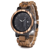 DODO DEER Classic Wooden Watch with Date Display