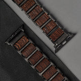 Ebony Wood Strap Replacement PC Watchband For Apple Watch 38/42MM Band Strap