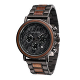 DODO DEER 2025 New Marble Dial Chronos Stainless Steel & Wood Watch with Timer Function