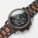 DODO DEER 2025 New Marble Dial Chronos Stainless Steel & Wood Watch with Timer Function