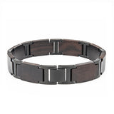 Exquisite Bangles Engraving Logo Black Sandal Wood Bracelets For Men