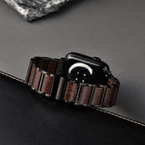 Ebony Wood Strap Replacement PC Watchband For Apple Watch 38/42MM Band Strap