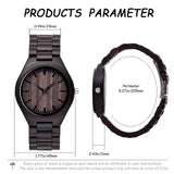 Business style wooden watches with luminous hands