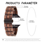 Sport Stainless Steel Walnut Wood iWatch Band