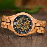 Premium Quality Mechanical Olive Wood Watch montre homme