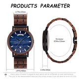 Natural Wooden Watches OEM Men Dress Wristwatch