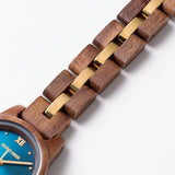 Wooden Watch Exquisite Small Women's Walnut Japanese Movement high Quality Exquisite Wooden Box gift