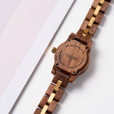 Wooden Watch Exquisite Small Women's Walnut Japanese Movement high Quality Exquisite Wooden Box gift