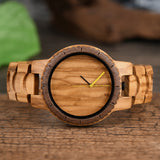 Artisan-Crafted Retro Walnut and Olive Wood Men's Wooden Watch