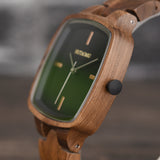 Curren Square Men Walnut Wood Watch