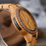 Artisan-Crafted Retro Walnut and Olive Wood Men's Wooden Watch