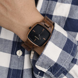 Curren Square Men Walnut Wood Watch