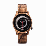 Japanese Quartz Movement Perpetual Calendar Mens Wooden Watch