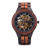 DODO DEER Handcrafted Mechanical Movement Custom logo Wooden Watch