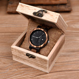 Ebony Wood Calendar Watch Stay Fine Watches for men and women