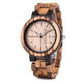 DODO DEER Classic Wooden Watch with Date Display