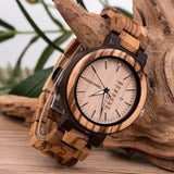 DODO DEER Classic Wooden Watch with Date Display