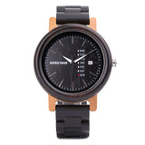 DODO DEER Black Sandal Wood Couple Watches for men and women