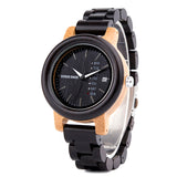 DODO DEER Black Sandal Wood Couple Watches for men and women