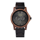 Engraved Walnut Wood Watch for men