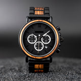 Chronograph Men's Stainless Steel Band Business Wristwatch Quartz Clock with Luminous Pointers