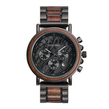 DODO DEER 2025 New Marble Dial Chronos Stainless Steel & Wood Watch with Timer Function