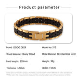 Chinese Manufacturer Golden Plated Wood Bracelet