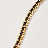 Golden Plated Ebony Wood Braclelet for men