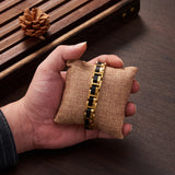 Golden Plated Ebony Wood Braclelet for men