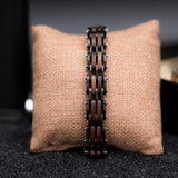 Chinese Manufacturer 2 Color Optional Personalized Segmented Natural Walnut Olive Wood Links Bracelet