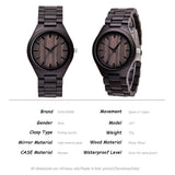 Business style wooden watches with luminous hands