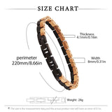 Slim Wood & Steel Bracelet for ladies