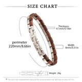 Slim Wood & Steel Bracelet for ladies