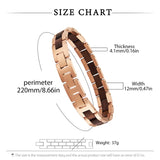 Perfect Gift Rose Gold Plated Stainless Steel Unisex Wooden Skeleton Bracelet