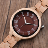 DODO DEER Elegant Ladies Wooden Watch with Roman Numerals