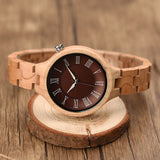 DODO DEER Elegant Ladies Wooden Watch with Roman Numerals