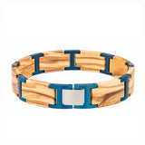 DODO DEER Hot Sale Men's Stainless Steel Wood Bracelet