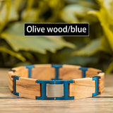 DODO DEER Hot Sale Men's Stainless Steel Wood Bracelet