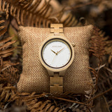 Luxury Brand Japan Quartz Movement Maple Wood Watch for Women