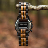 DODO DEER Rose Zebra Wood Watches with Luminous Hand