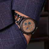 Custom Brand Clock Relogio Masculino chronograph wood watch