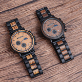 Custom Brand Clock Relogio Masculino chronograph wood watch