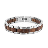 DODO DEER Fashion Wood Steel Jewelry Bracelet Customized LOGO Handmade Men's Wooden Bracelet