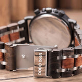 Business style wooden watches with luminous hands