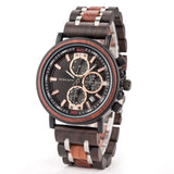 Business style wooden watches with luminous hands