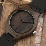 Curren watches men sandal wood watch with leather strap